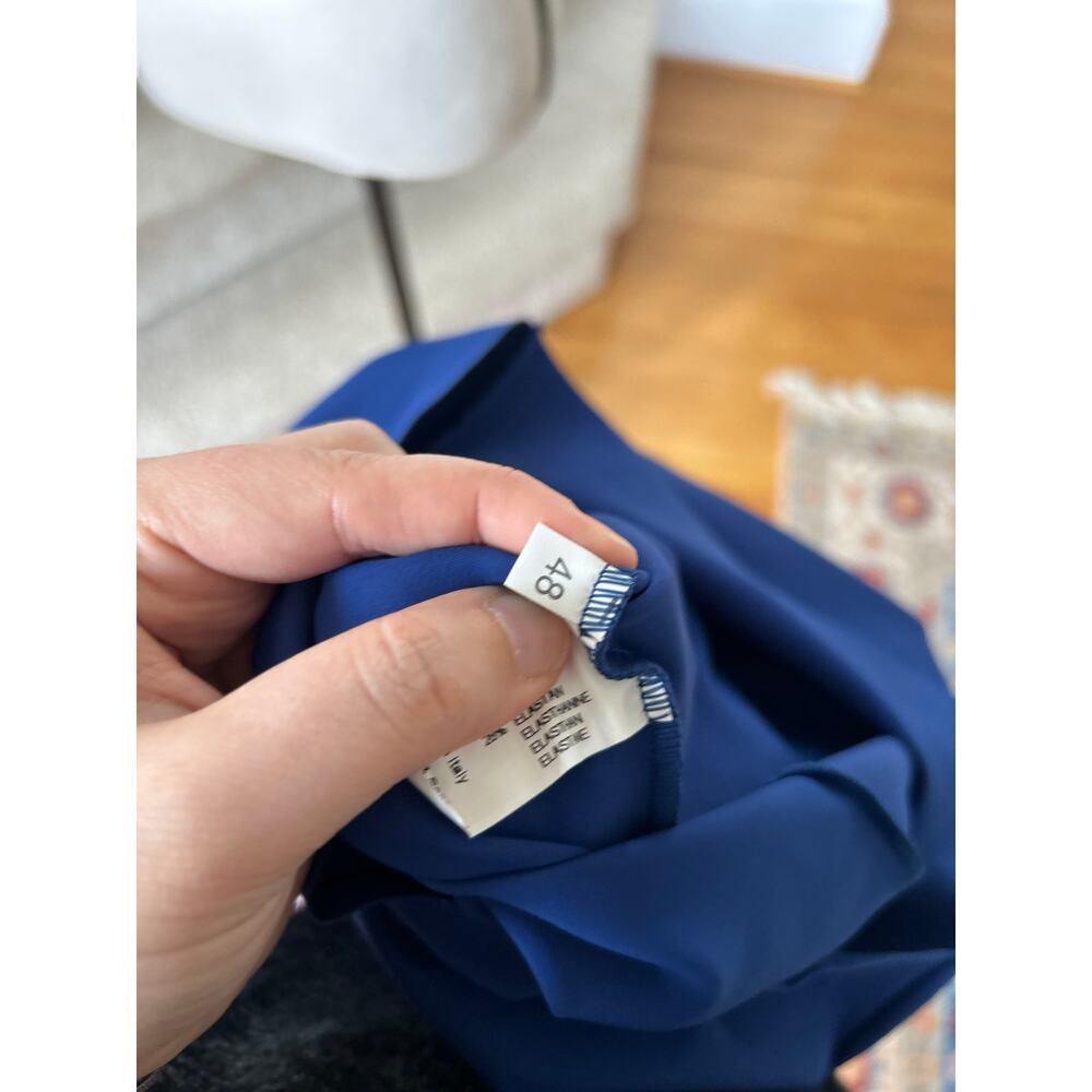 Chiara Boni Arabela Deep Navy Blue Off the Shoulder Sheath Cocktail Dress - Picture 7 of 10